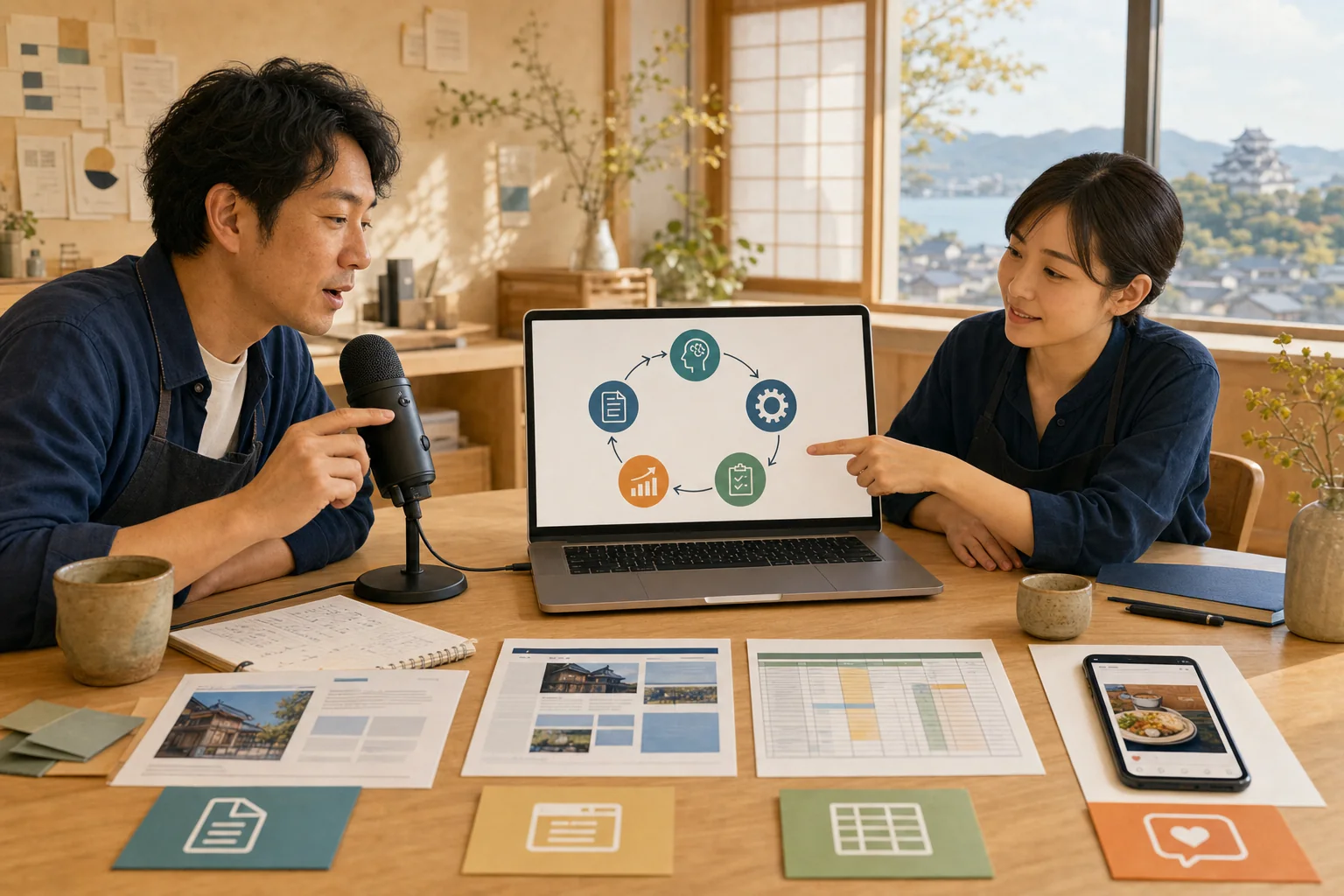 AIエージェント講座で音声から要望を伝え、人が実行結果を確認して仕事に残す流れ