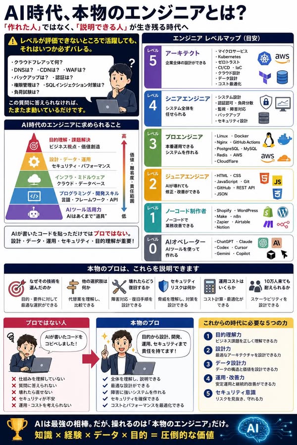 AI時代、本物のエンジニアとは？作れる人より説明できる人が残る